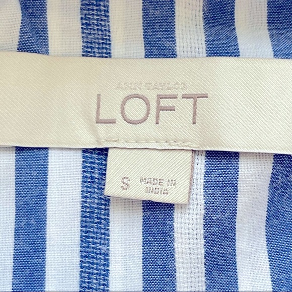 Loft Long Sleeve Button Front Blouse Small - Picture 4 of 12